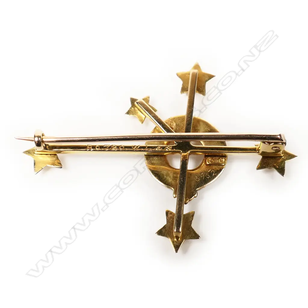 William Littlejohn 15ct gold Anzac sweetheart brooch, Image 1++